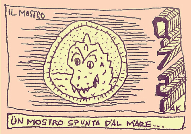 Q-721 motion comics and web comics italiani - japanese toilet seat - the monter - il mostro - la tazza giapponese - モーションコミック、4コマ漫画
