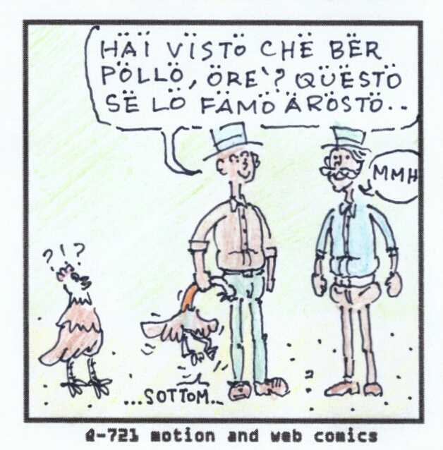 Chicken dinosaur - Il pollo dinosauro - Q-721 motion comics & italian webmanga - モーションコミック、4コマ漫画