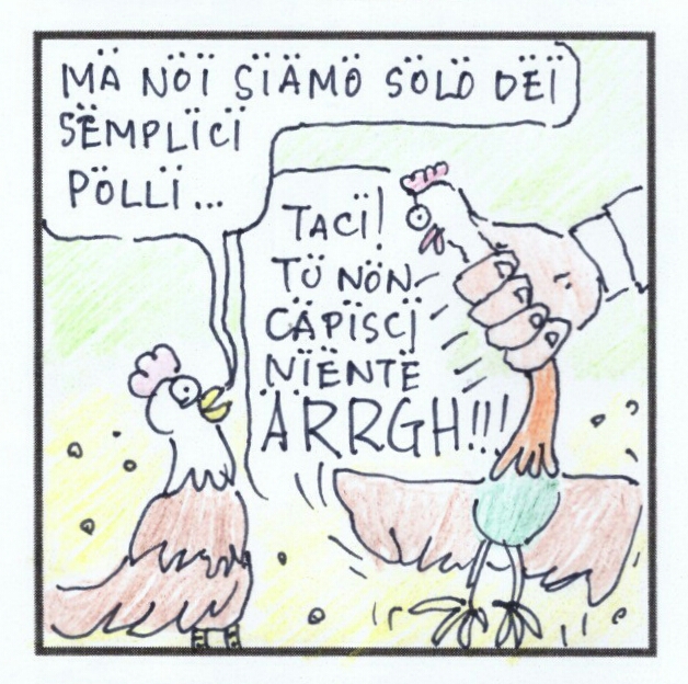 Chicken dinosaur - Il pollo dinosauro - Q-721 motion comics & italian webmanga - モーションコミック、4コマ漫画